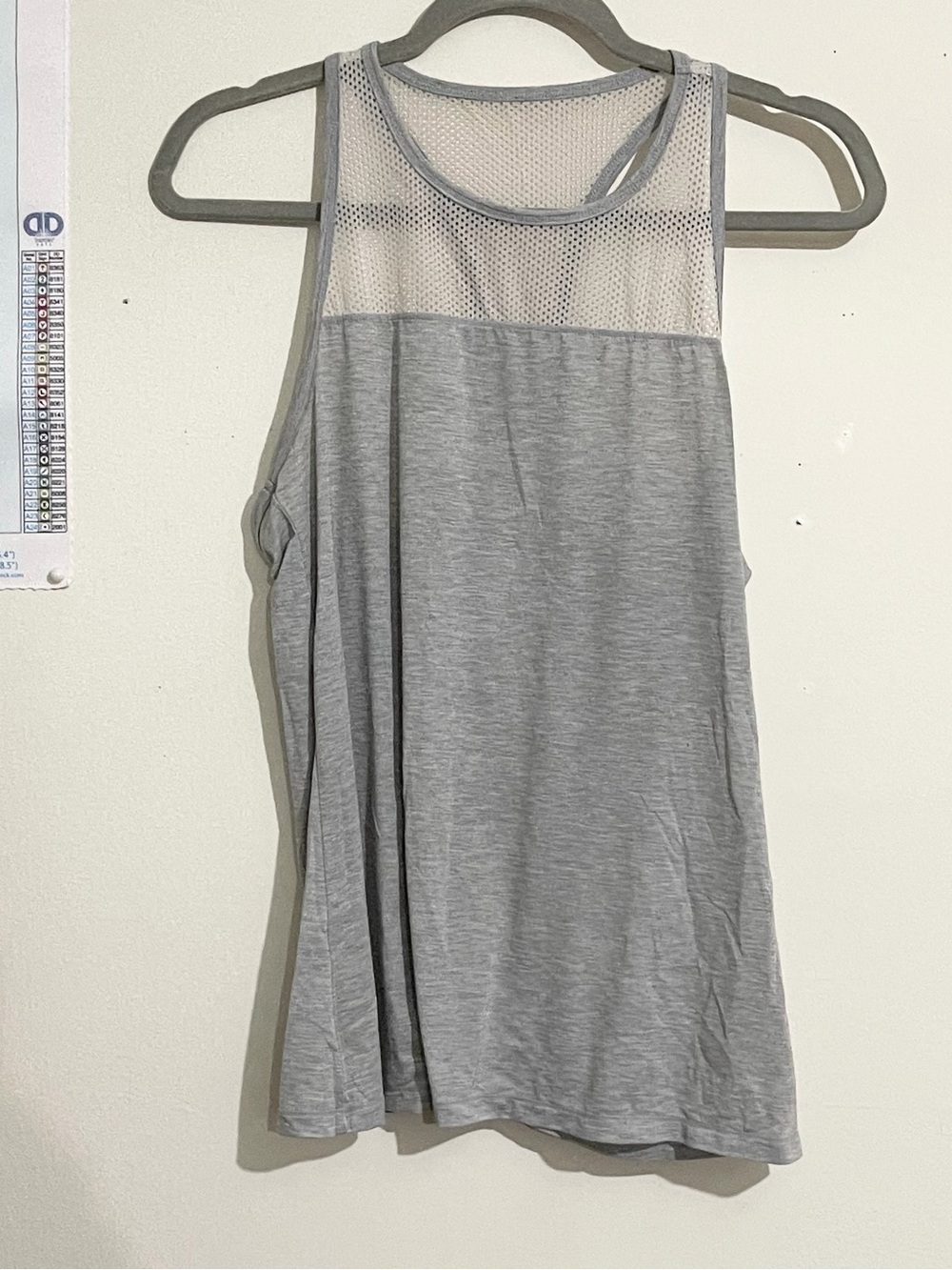 Athleta Light Gray Mesh Yoke Tank Size Small